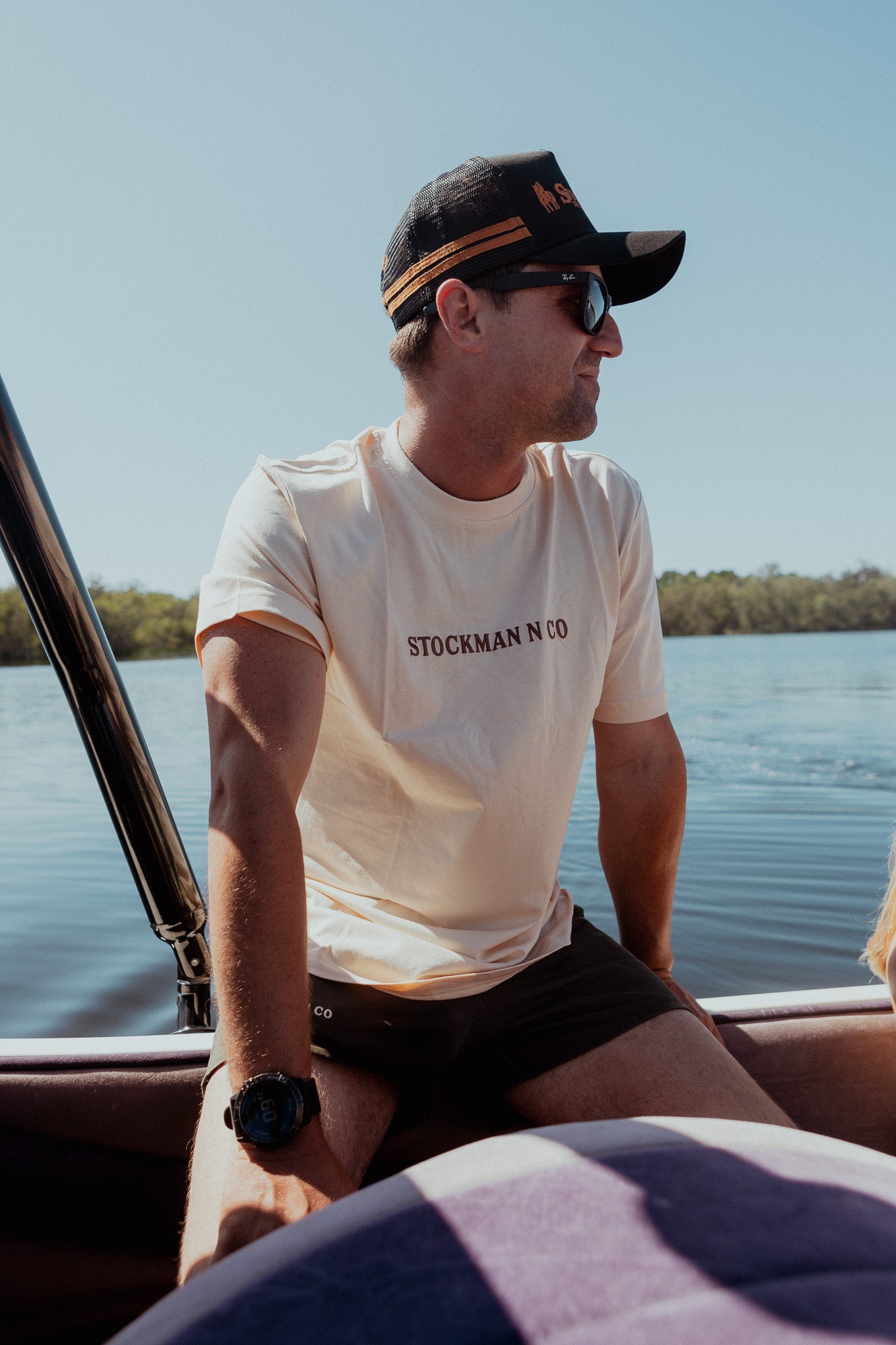 Mens Classic T-Shirt - Cream - STOCKMAN N CO