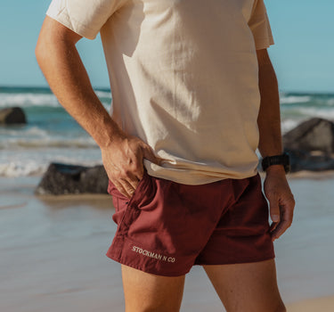 Men's Rugby shorts - Maroon