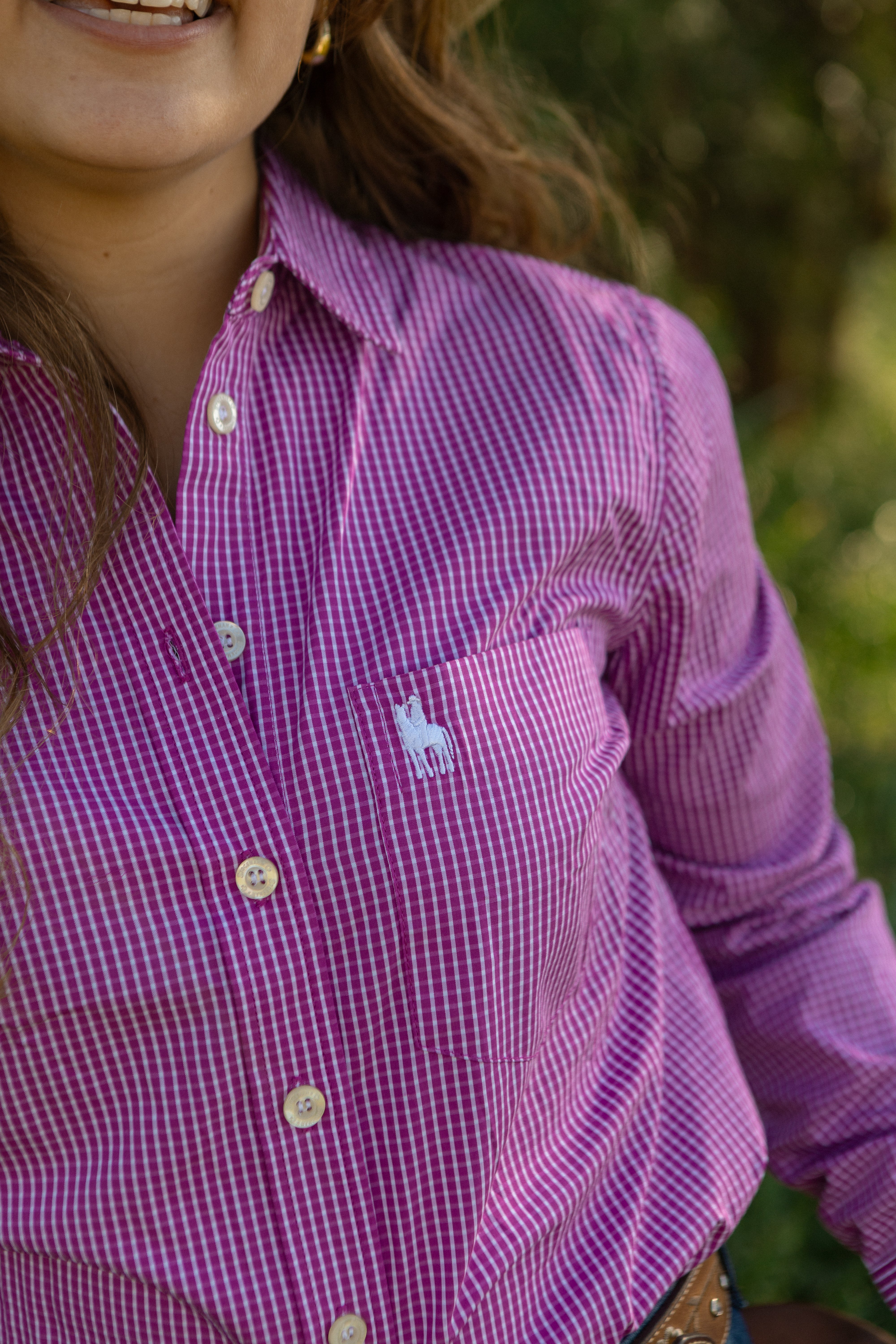 Women's Arena Shirt - Magenta Check