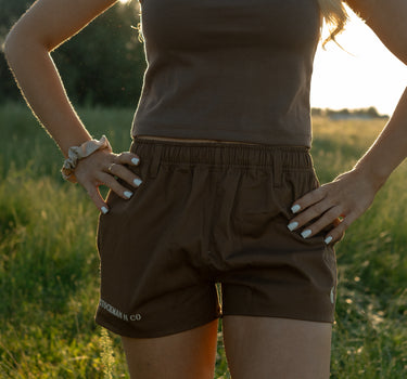 Women’s Ribbed Crop - Brown