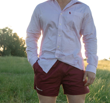 Men's Rugby shorts - Maroon