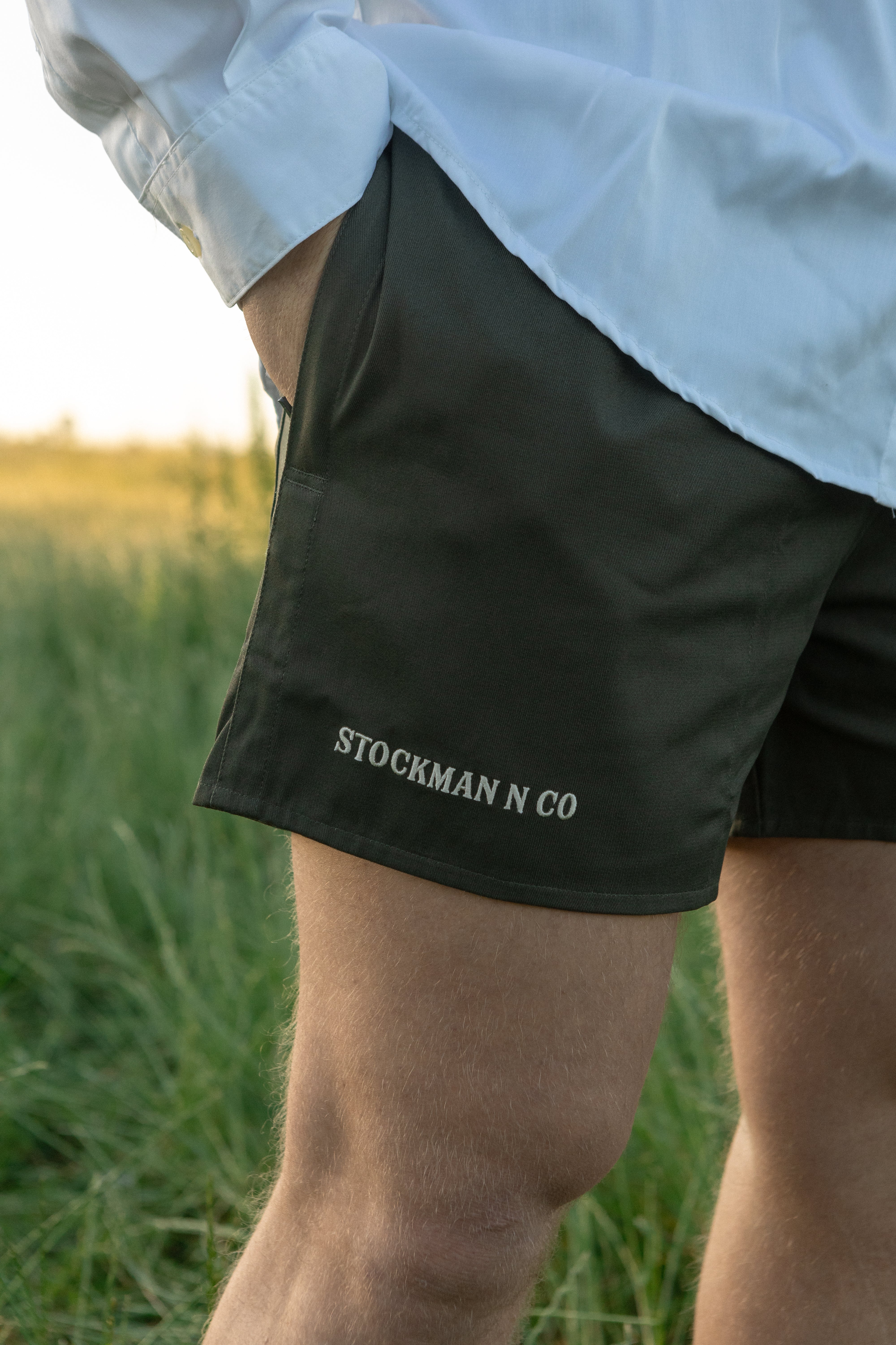 Men's Rugby shorts - Army Green