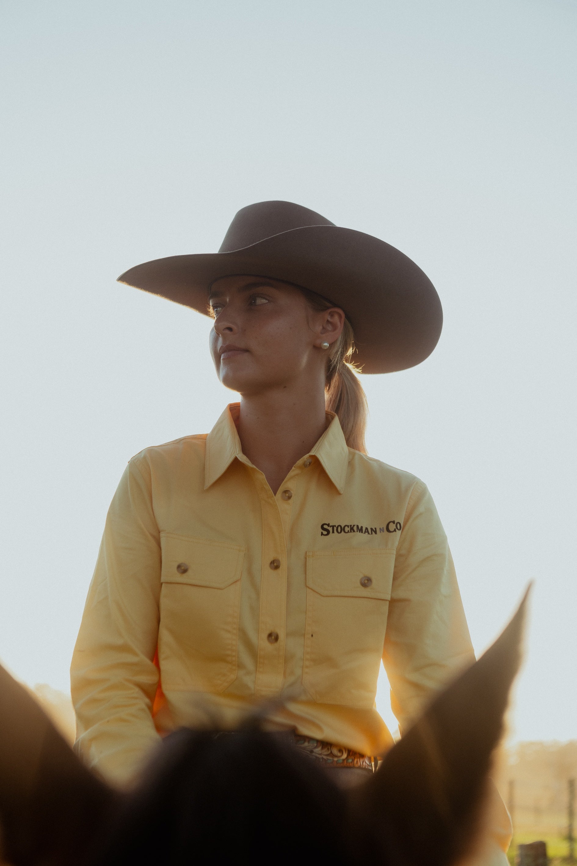 Women's Tamworth Half Button Workshirt - Yellow