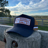 Kembla Station Trucker Cap Navy/Rust - STOCKMAN N CO