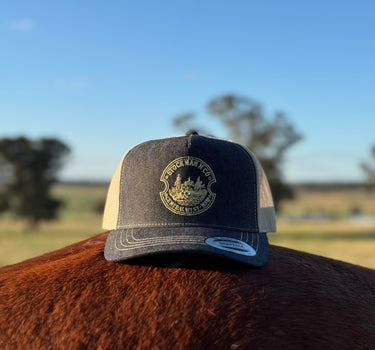 Black Denim Stockman Trucker Cap