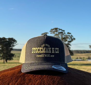 Black Denim Trucker Cap