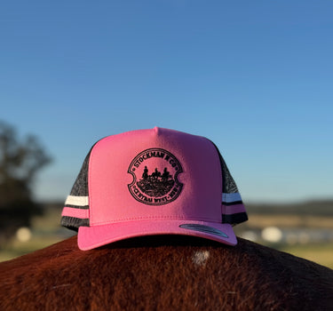 Electric Pink and Black Trucker Cap