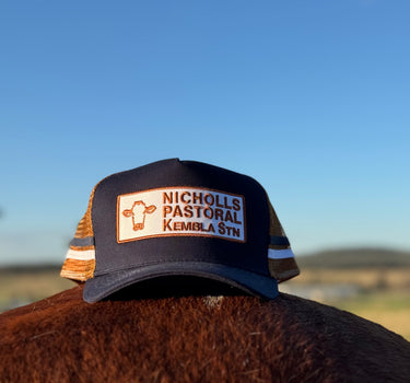 Kembla Station Trucker Cap Navy/Rust