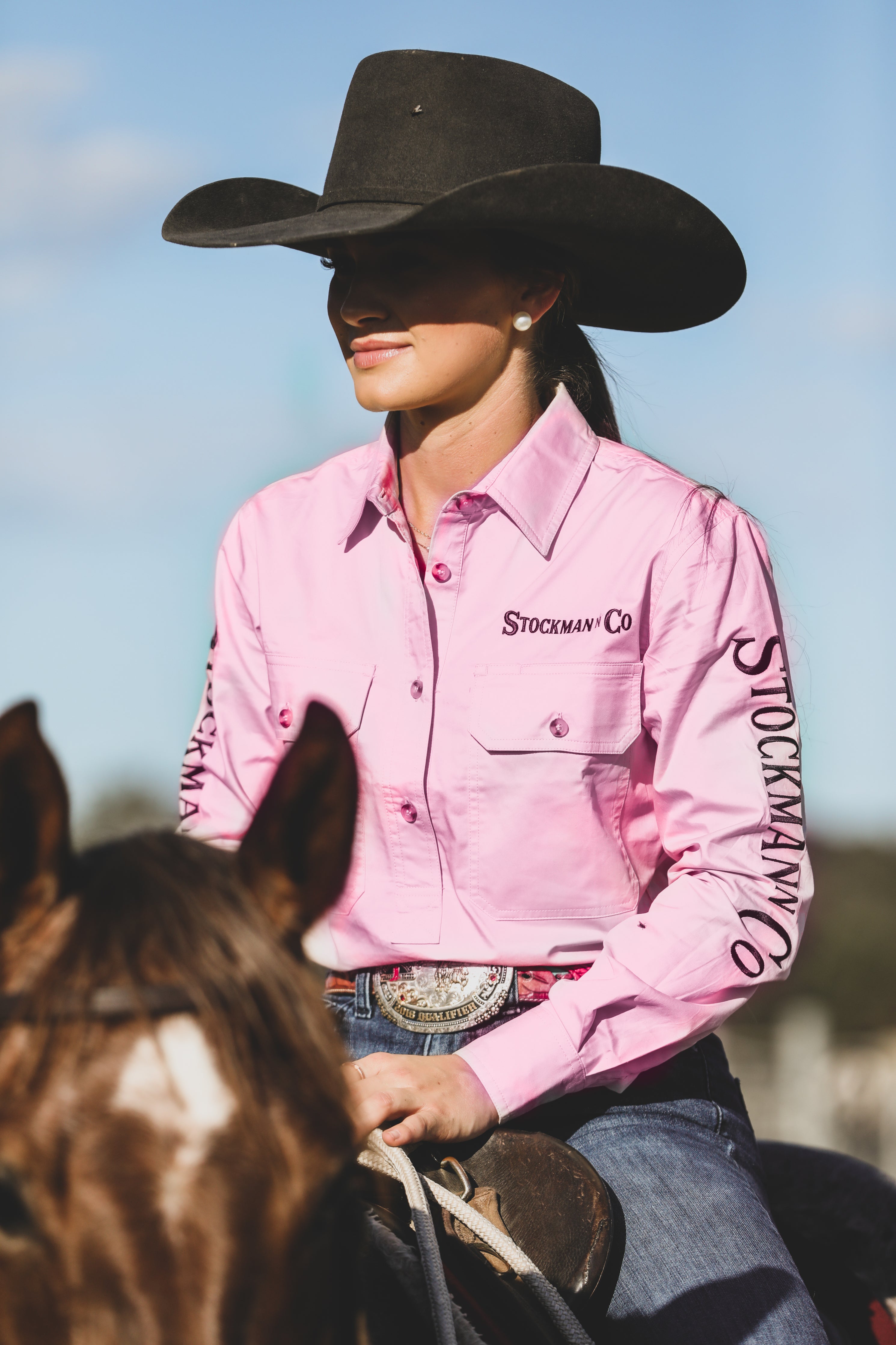 Womens Dunedoo Embroidered Half Button Workshirts - STOCKMAN N CO